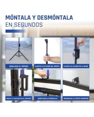 IGGUAL Pantalla 100 180x180 cm 1 1 tripodebolsa