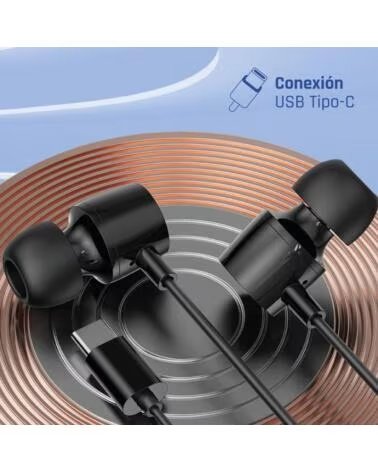 IGGUAL Auriculares tipo C intrauditivos con micro