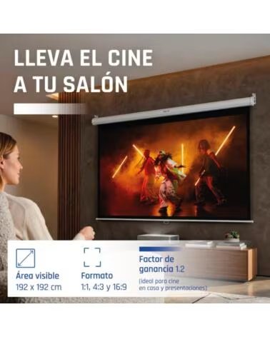 IGGUAL Pantalla manual 1 1 112 200x200 cm