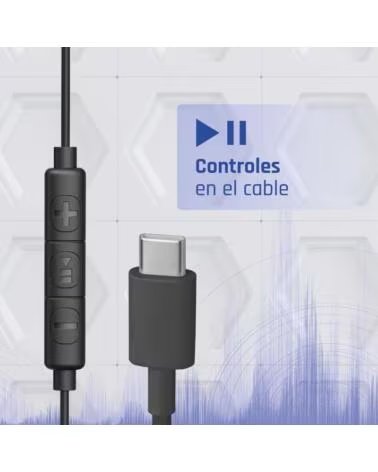 IGGUAL Auriculares tipo C intrauditivos con micro