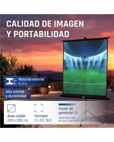 IGGUAL Pantalla 112 200x200 cm 1 1 tripodebolsa