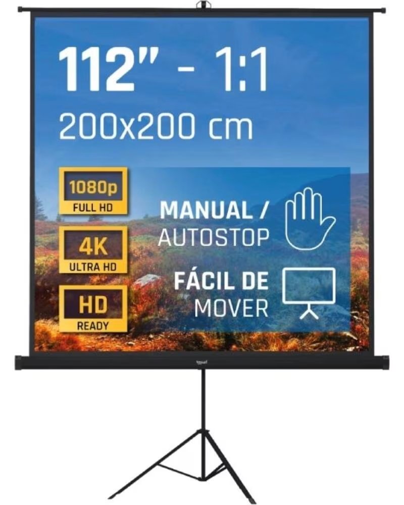 IGGUAL Pantalla 112 200x200 cm 1 1 tripodebolsa