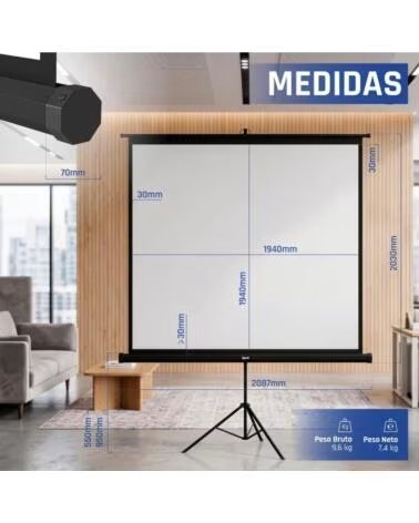 IGGUAL Pantalla 112 200x200 cm 1 1 tripodebolsa