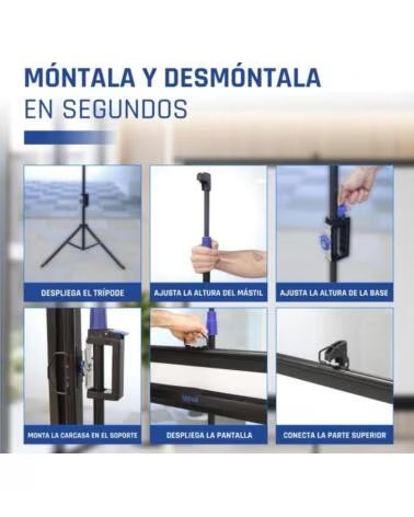 IGGUAL Pantalla 112 200x200 cm 1 1 tripodebolsa