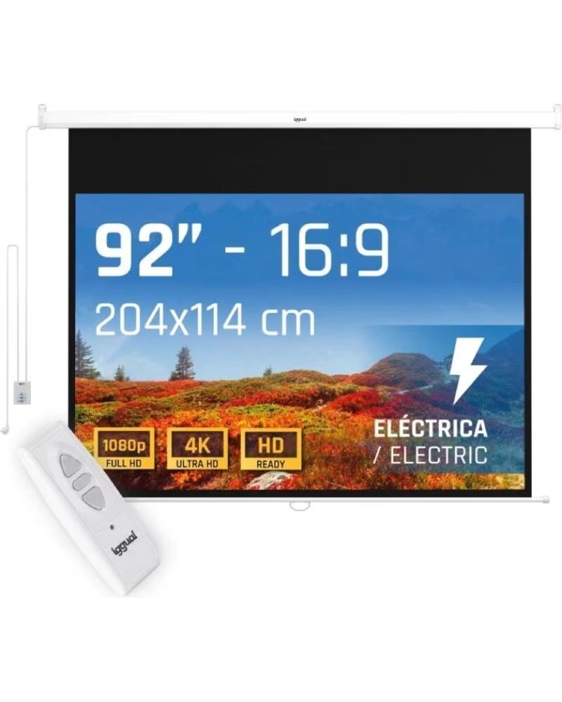 IGGUAL Pantalla electrica 16 9 92 203x114 cm