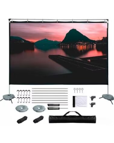 IGGUAL Pantalla exterior portable 100 221x124 cm