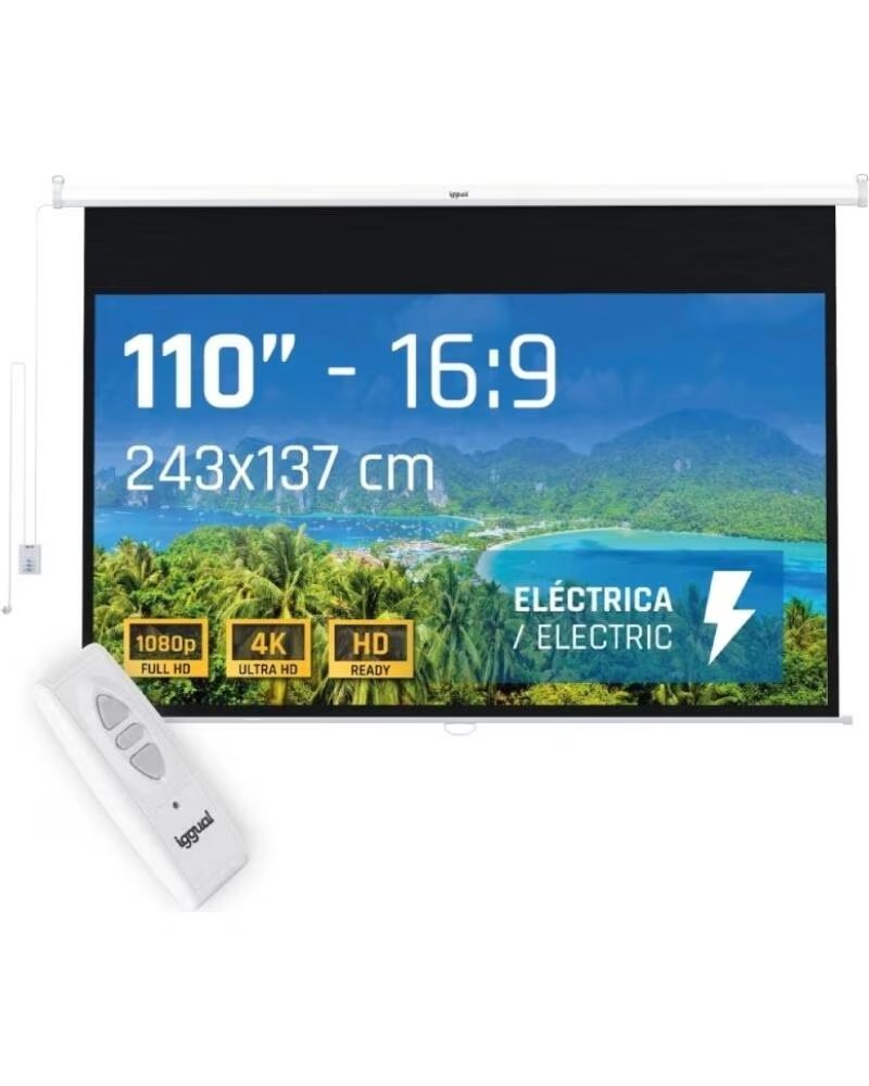 IGGUAL Pantalla electrica 16 9 110 243x137 cm