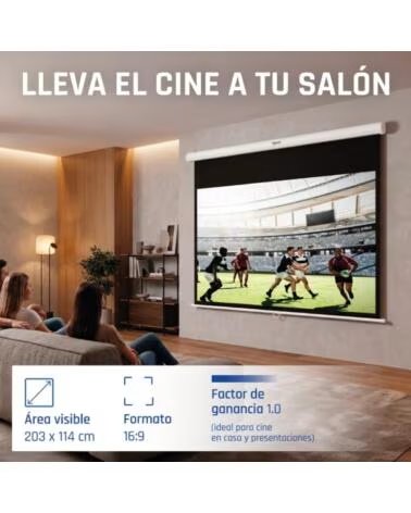 IGGUAL Pantalla manual 16 9 92 203x114 cm