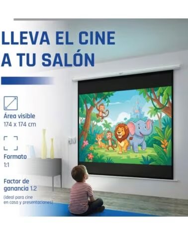 IGGUAL Pantalla electrica 1 1 100 180x180 cm