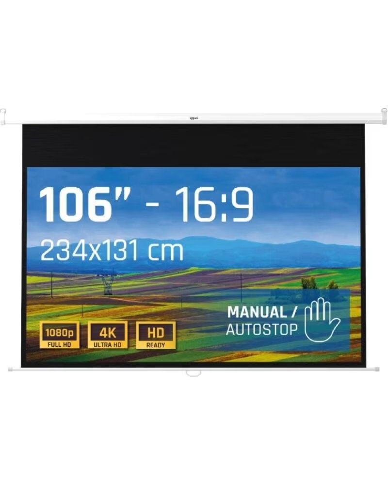 IGGUAL Pantalla manual 16 9 106 234x131 cm