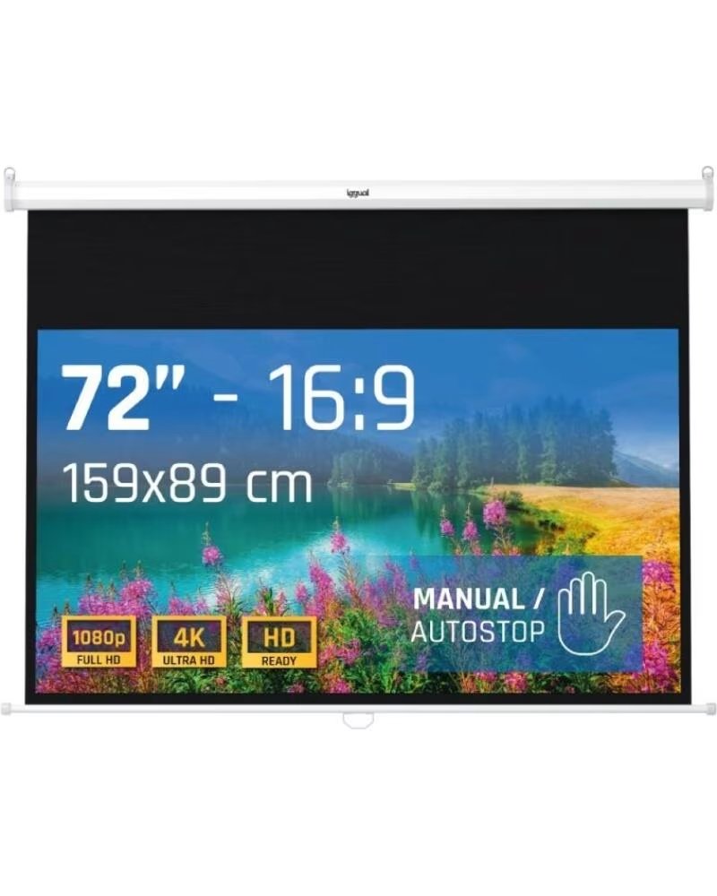 IGGUAL Pantalla manual 16 9 72 159x89 cm
