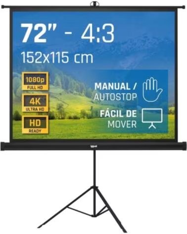 IGGUAL Pantalla 72 152x115 cm 4 3 tripodebolsa