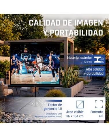 IGGUAL Pantalla 84 176x134 cm 4 3 tripodebolsa