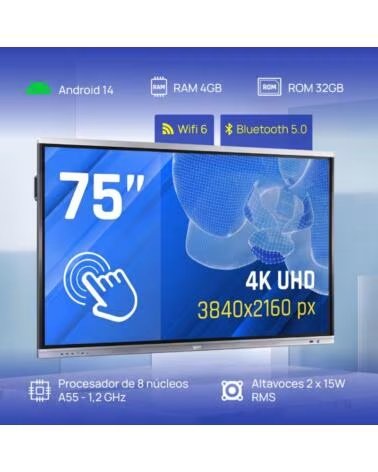 IGGUAL Pantalla interactiva 4K ORCHID 75