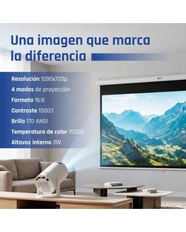 IGGUAL Mini proyector MP720p HDMI WiFi BT Android