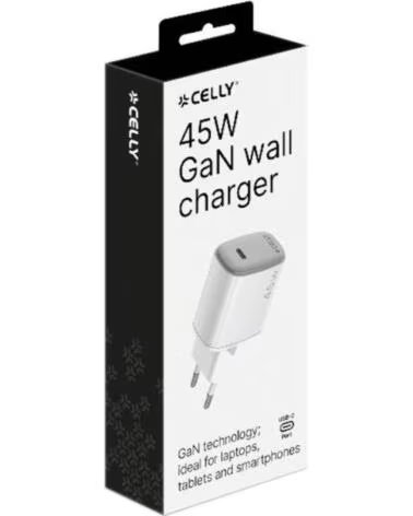 CELLY CHARGEUR GAN 45W USB-C UPTC1USBC45WWH BLANC
