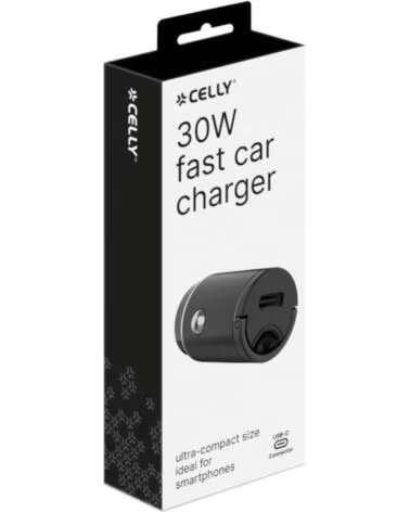 CELLY CARGADOR COCHE USB-C 30W NEGRO CCMINIUSBCBK