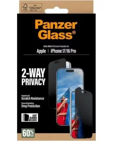 PANZERGLASS Privacy Protector iPhone 17-16Pro