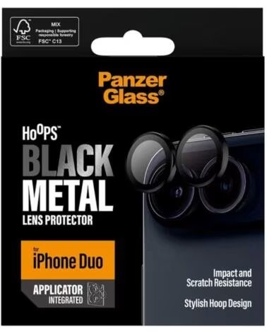 PANZERGLASS Hoops Camera Protect iPhone Duo Black