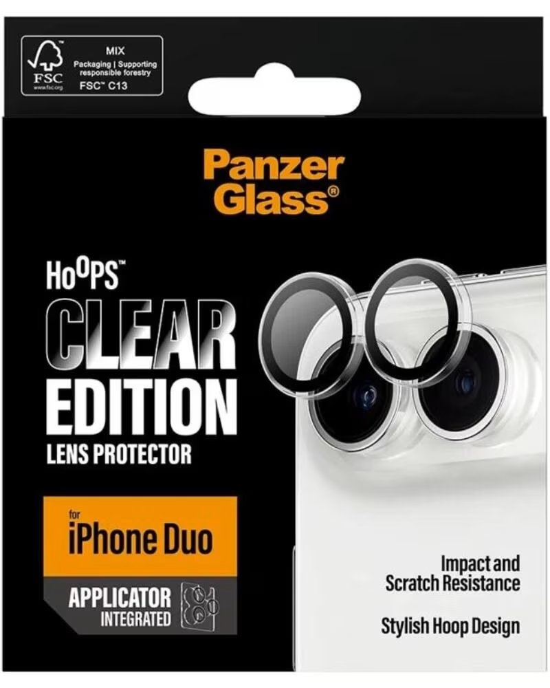 PANZERGLASS Hoops Camera Prot iPhone Duo Transpare