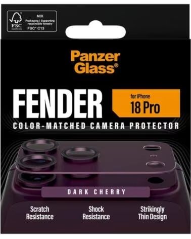 PANZERGLASS Fender Camera Protec iPh 18Pro Cherry