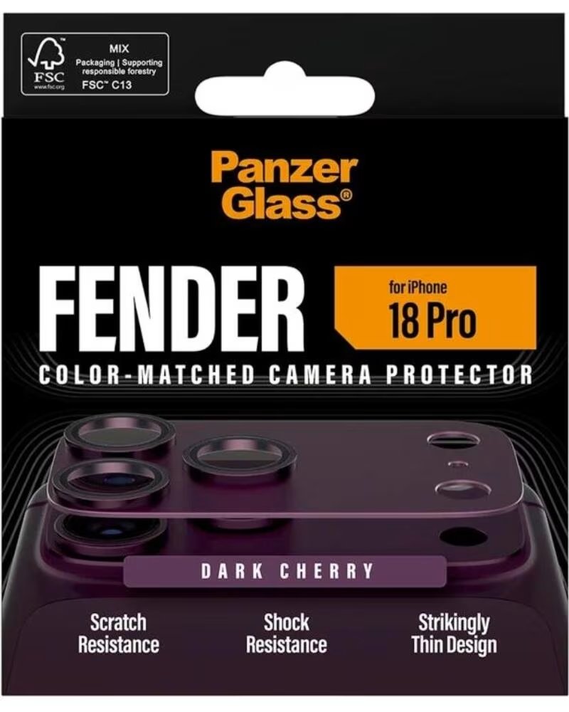 PANZERGLASS Fender Camera Protec iPh 18Pro Cherry