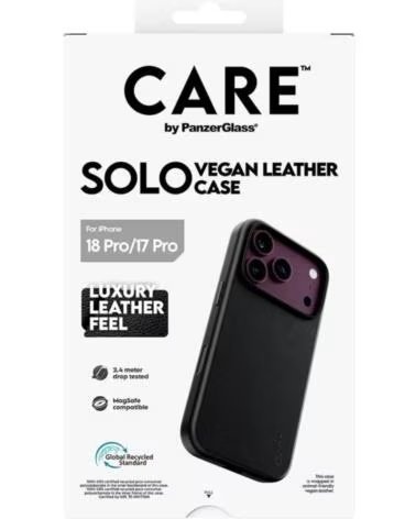 PANZERGLASS Care VeganLeatherCase Black MagSafe iP 18Pro 17Pro