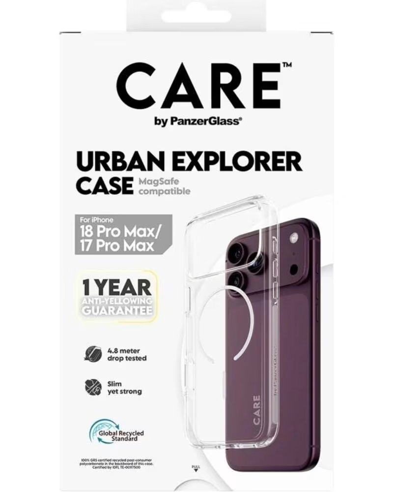 PANZERGLASS CARE URBAN CASE TRANSPARENTE MAGSAFE PARA IPHONE