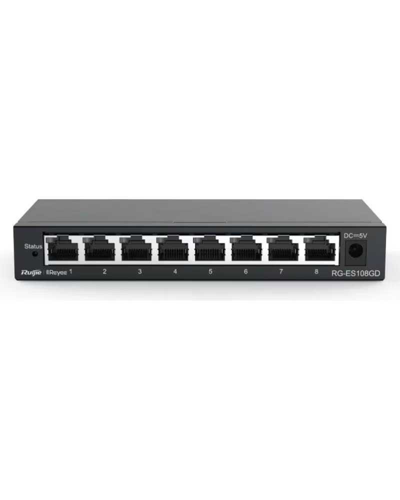 RUIJIE NETWORKS Reyee Unmanaged Switch 8xGb RJ45 Steel Case