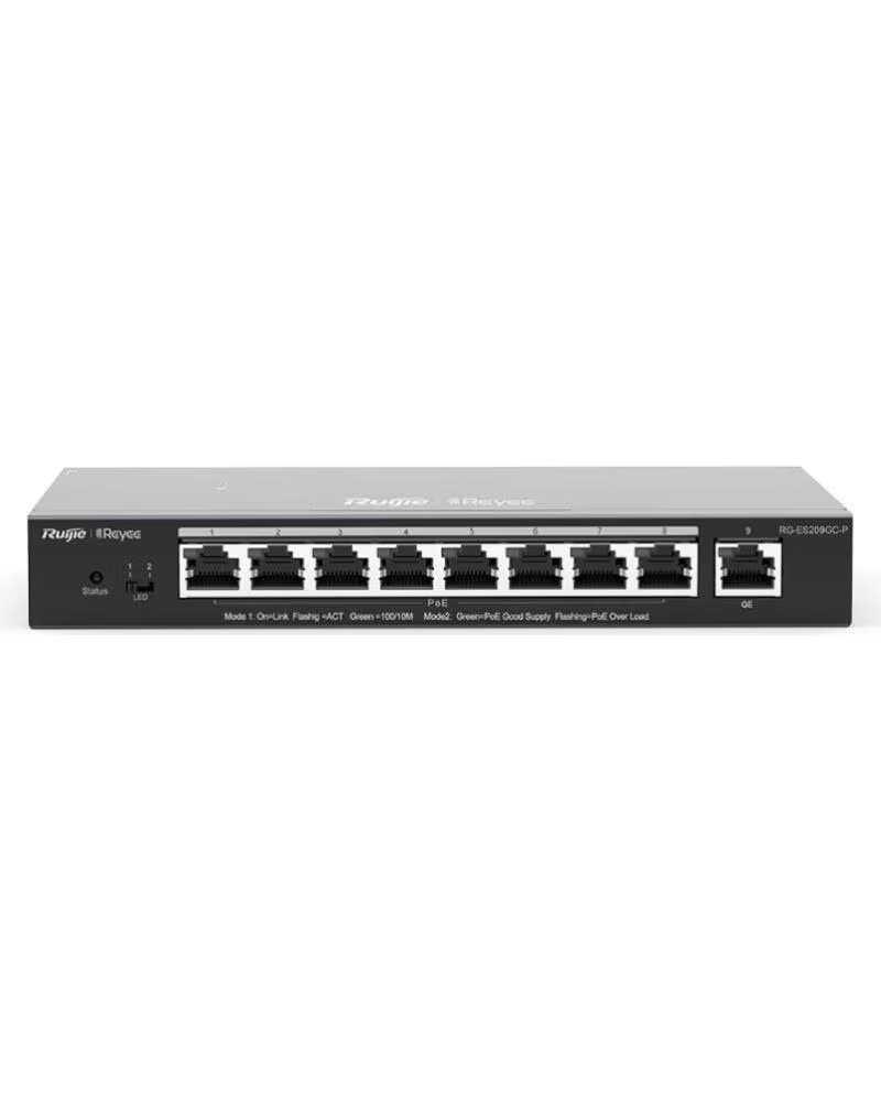 RUIJIE NETWORKS Reyee ES209GC-P Switch 9xGbE 8 PoE-POE 120W