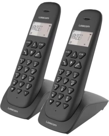 LOGICOM Telefono DECT Vega 250 Negro Duo