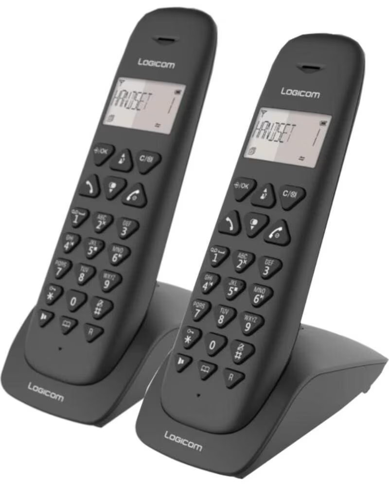 LOGICOM Telefono DECT Vega 250 Negro Duo