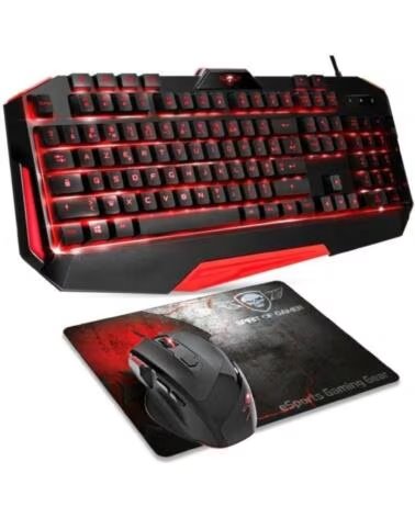 SPIRIT OF GAMER TASTATUR MAUS UND MAUSPAD SET SOG-3IN1-ES