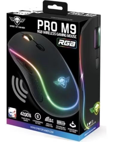 SPIRIT OF GAMER Raton Inalambrico Pro M9 Rgb