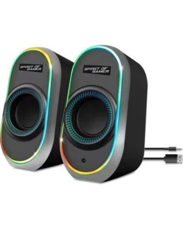 SPIRIT OF GAMER Altavoz 2 0 FANATIC 500 RGB Black