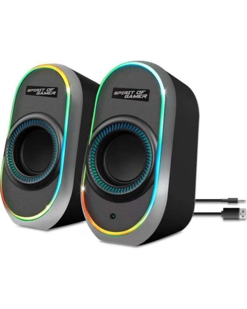 SPIRIT OF GAMER Altavoz 2 0 FANATIC 500 RGB Black