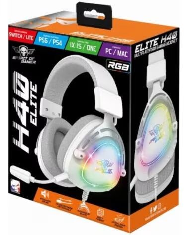 SPIRIT OF GAMER Auriculares Elite H-40 Blanco
