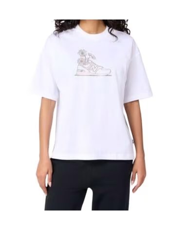 NEW BALANCE MAGLIETTA OVERSIZED FLOWER T-SHIRT WT43556 BIANCO BLANCO