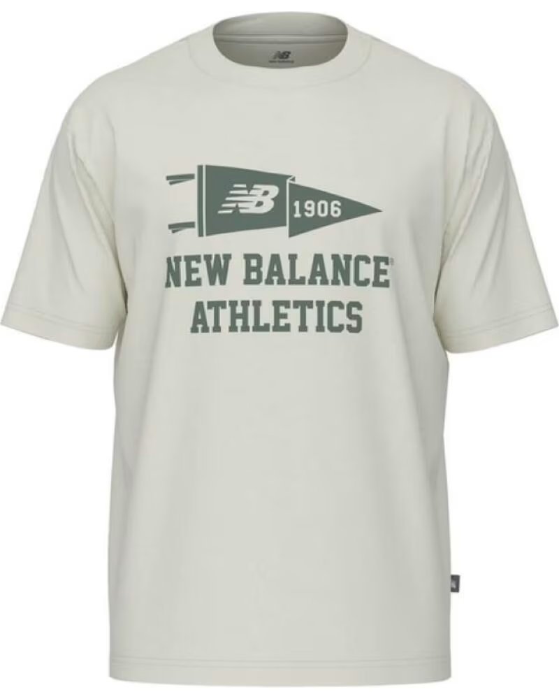 NEW BALANCE T-SHIRT VARSITY PENNANT MT51924 SST BLANCO