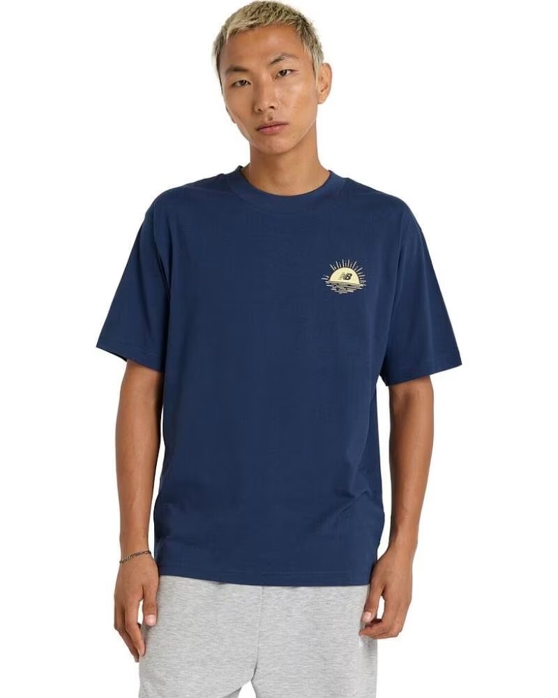 NEW BALANCE T-SHIRT LOB BOT SS MT51923 NNY AZUL MARINHO