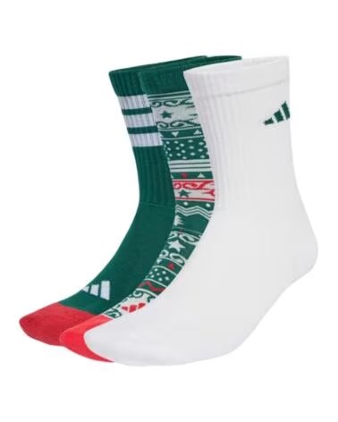 ADIDAS MEIAS GFX CREW 3PP COLLEGIATE JX9073 VERDE