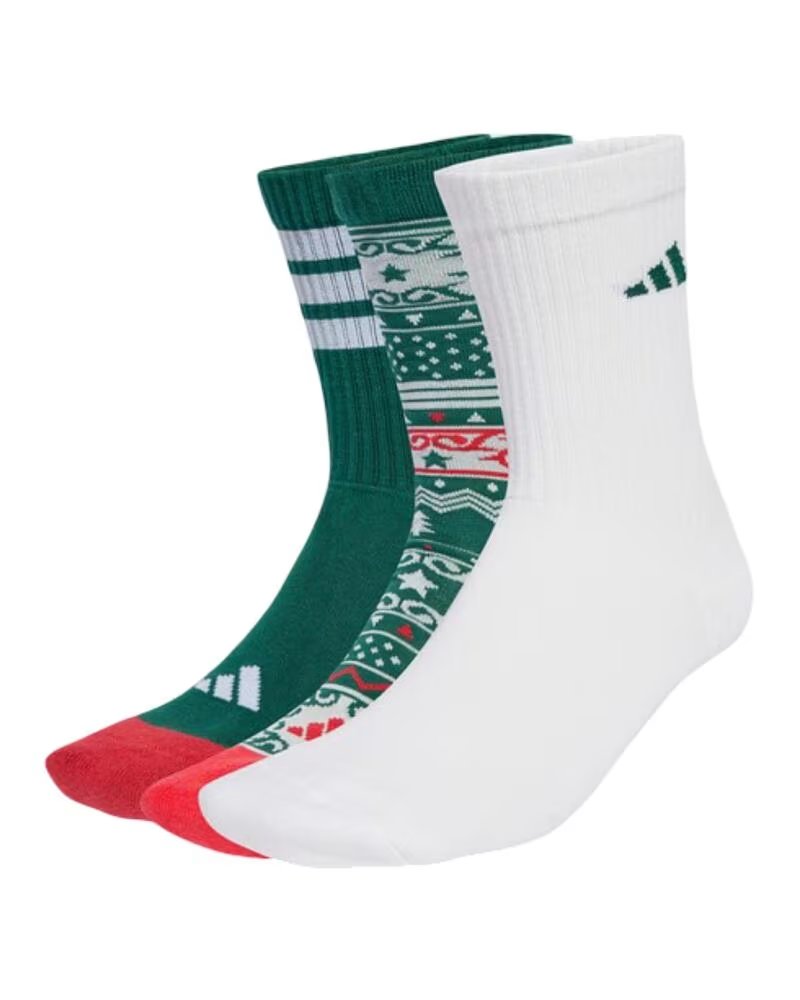 ADIDAS MEIAS GFX CREW 3PP COLLEGIATE JX9073 VERDE