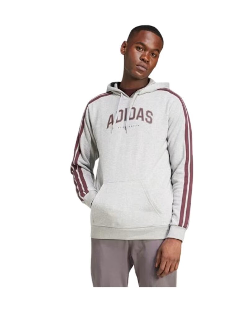 ADIDAS FELPA CON CAPPUCCIO FITNESS JV6505 BIANCO BLANCO
