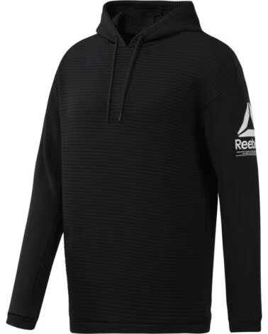 REEBOK SWEATSHIRT WOR FLEECE OTH HOOD EC0880 NEGRO