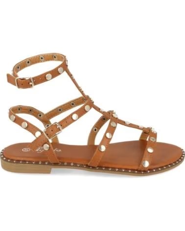 SPORT3PUNTO0 FLACHE NIETEN-SANDALEN TF2255-CAMEL VARIOS COLORES