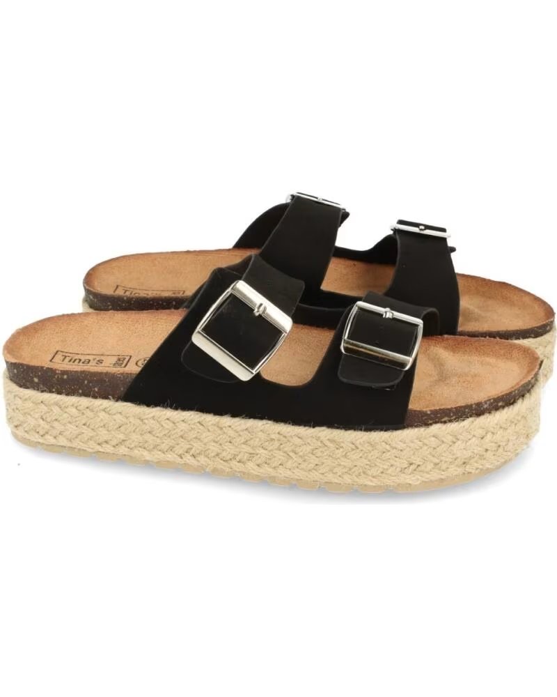 SPORT3PUNTO0 21302 SANDALIAS NEGRAS DOBLE HEBILLA CON PLATAFORMA VARIOS COLORES