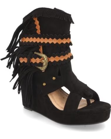 SPORT3PUNTO0 YZ19-239 BOTINES CON CUÑA Y FLECOS NEGRO VARIOS COLORES