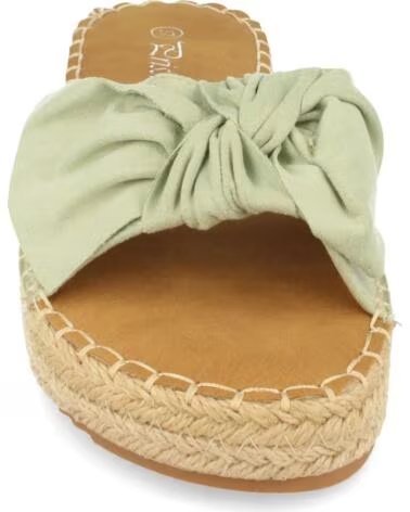 SPORT3PUNTO0 YJ8382 SANDALIAS PLANAS DE MUJER CON LAZO VERDE VARIOS COLORES