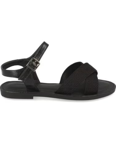 SPORT3PUNTO0 1DE-1154 SANDALIAS PLANAS DE PIEL NEGRA CON TIRAS CRUZADAS VARIOS COLORES