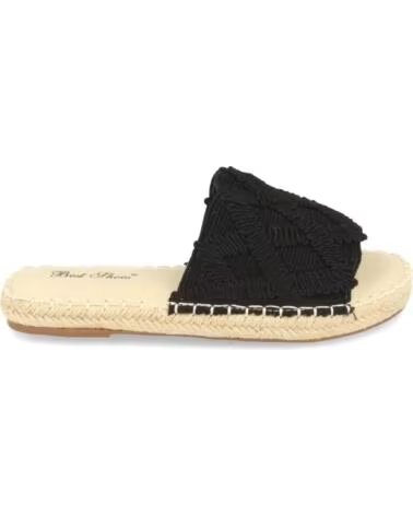 SPORT3PUNTO0 2S24 SCHWARZE FLACHE JUTE-SANDALEN VARIOS COLORES